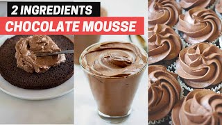 Chocolate Mousse Cake Filling  Chocolate Filling Recipe [upl. by Deacon]