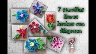 FLORES DE FILIGRANA FACILES COMO HACER FLORES FACILES CON FILIGRANA  TUTORIAL  JCJ MANOS CON ARTE [upl. by Sedgewake]