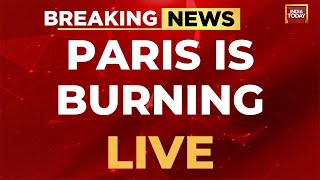 Paris Burns LIVE Horrific Visuals From Burning Paris  Paris Protest News  France Crisis Update [upl. by Dale505]