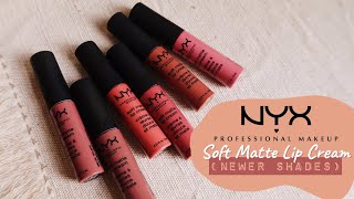 NYX Cosmetics Soft Matte Lip Cream Review Newer Shades [upl. by Nide282]