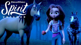 SPIRIT UNTAMED  Lucky Meets Spirits Herd EXCLUSIVE CLIP [upl. by Emmye]