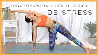 30 Minute Restorative Yoga For Stress And Relaxation  Yoga For Overall Health [upl. by Akihc]