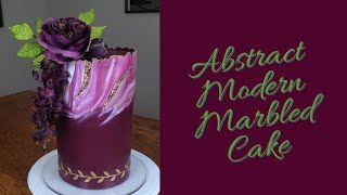 Abstract Modern Marbled Cake  Cake Decorating Tutorial [upl. by Matilde55]