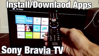 Sony Bravia TV How to DownloadInstall Apps [upl. by Av861]