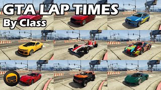 Fastest Cars By Class For Racing 2023  GTA 5 Best Fully Upgraded Cars Lap Time Countdown [upl. by Yntirb]