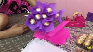 DIYwithRhyz How to Make a Ferrero Rocher Chocolate Bouquet [upl. by Alrick]