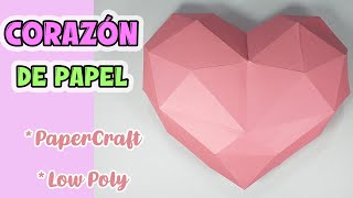 COMO HACER CORAZÓN DE PAPEL 3D SAN VALENTIN [upl. by Koerner624]