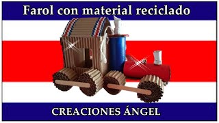 COMO HACER UN FAROL CON MATERIAL RECICLADO [upl. by Reace]