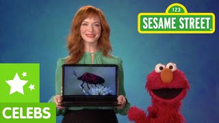 Sesame Street Elmo and Christina Hendricks Discuss Technology [upl. by Chiquia]