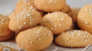 Amaretti Cookies Recipe Demonstration  Joyofbakingcom [upl. by Ecilayram]