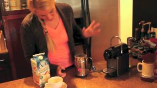 Nespresso Aeroccino Plus Frother Review Frothing Almond Milk [upl. by Billie]