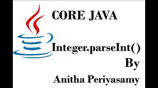 IntegerparseInt  Java Programming [upl. by Friede]