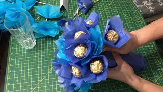 How to Make Ferrero Rocher Chocolate Bouquet [upl. by Meehyr]