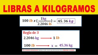 Convertir de Libras a Kilogramos lb a kg [upl. by Forsyth]