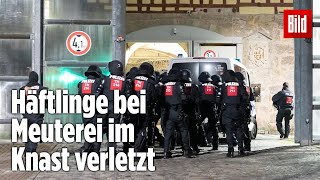 Gefängnismeuterei Polizei stürmt Knast in Thüringen  JVA Untermaßfeld [upl. by Zullo]